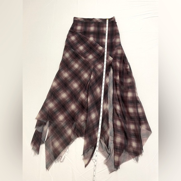 Unif riff plaid chiffon maxi skirt - Picture 6 of 7